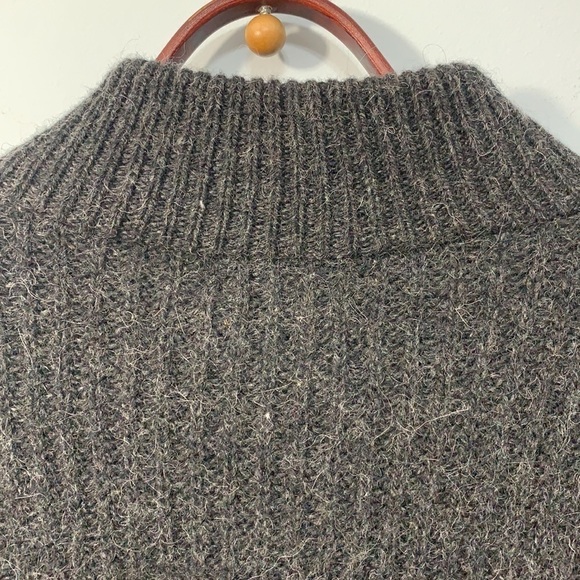 LL Bean Vintage Wool Alpaca Ribbed Thick Knit Zipper Cardigan Jacket Sweater XL - Picture 15 of 17